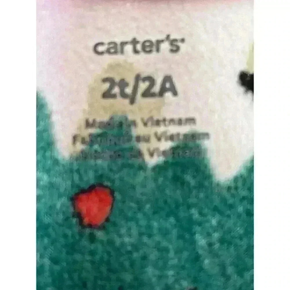 Carter's Girl's Pink Footed Christmas Pajama's SIZE-2T/24 MONTHS - Picture 3 of 6